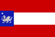 the "Port Orren Flag", a Zarkan secession flag flown above Port Orren, which served as inspiration for the Stars and Bars, this flag was inspired by the flags of the State of Lower Etora and the Confederation of the Drelan River