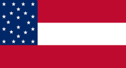 A 22-star "Stars and Bars", adopted following the North Coast Union becoming the 22nd Confederate nation