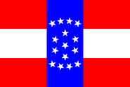 This highly unusual example of a 15-star "Stars and Bars" flag served as a war flag of Company F, 2nd Hiland Infantry Regiment - the "Summitsville Riflemen".