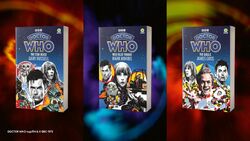 A promo picture of the final covers for The Star Beast, Wild Blue Yonder, and The Giggle