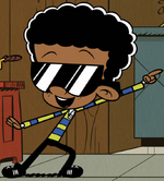 Clyde wearing sunglasses