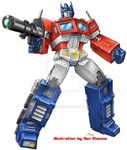 "Generation 1" Optimus Prime U.S. Marvel • U.K. Marvel • Cartoon • 2005 IDW • WFC Trilogy • Energon Universe • Toys • Generations toys • Merchandise