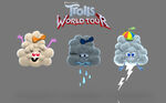 Cloud Guy's Children as seen in Trolls World Tour. Left to right: Windy, Stormy, Jr. (image from Charles Ellison at ArtStation)