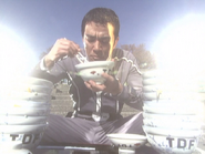 Shima eating bowls of tonkatsu (pork cutlet) in his mental prison.