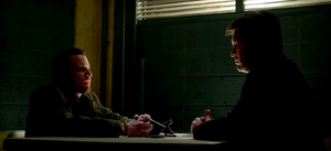 Castle interrogating "Michael Boudreau".