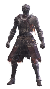 The Soul of Cinder's armor, referred to as "Firelink Set" when worn by the player.