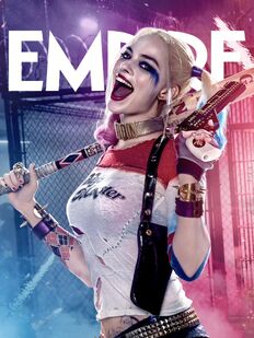 Promotional image of Harley Quinn for Suicide Squad.