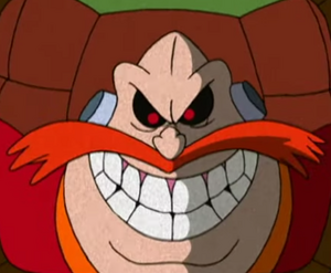 Doctor Robotnik's evil grin.