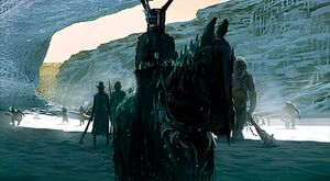 The Mouth of Sauron with his minions (unused image).