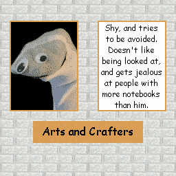 Art's and Crafters's poster description in the Principal's office.