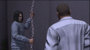 Hamazaki and Saejima breaking out of prison