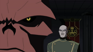 Red Skull with Baron Strucker.