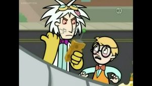 Dr Two Brains making fun of Tobey’s crush on Wordgirl.