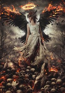 A female fallen angel.