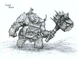 Troll Hero concept art from The Lord of the Rings: War of the Ring.