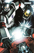 Megatron rips our the Matrix from Optimus Prime in All Hail Megatron.