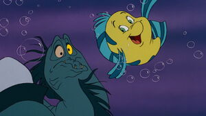 Jetsam getting smacked by Flounder.