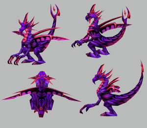 The character model of the Sorcerer's dragon form in Spyro: Shadow Legacy.