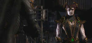 Shinnok, after being freed from the Amulet by Quan Chi with D'Vorah's aid.