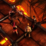 The player interacting with Valtiel in Sient Hill: Book of Memories.