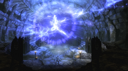 Potema as a powerful spirit about to fight against the Dragonborn