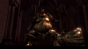 Smough guarding Gwynevere's room.