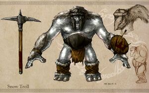 Snow Troll concept art from The Lord of the Rings: The Battle for Middle-earth II: The Rise of the Witch-king.