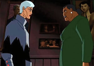 An elderly Phantasm and Amanda Waller.