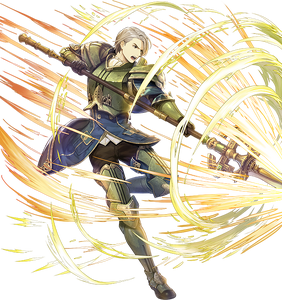 Fernand's portrait when executing a Special attack in Fire Emblem Heroes.