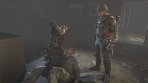 Danois being captured by Gideon and Joker.