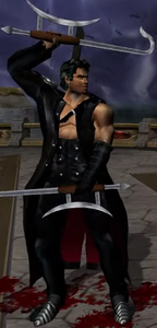 Mavado wielding Kabal's hookswords in Deadly Alliance.