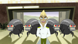 Four giant Mecha-Fleas (all named Susan, Jim, Tracy, and Connie) follow their master as they infiltrate into O.W.C.A. HQ.