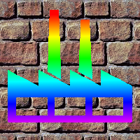 The Factory's logo for Pride Month in "More Like Rainbow Crapitalism".