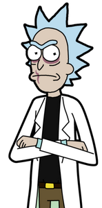 Evil Rick in Pocket Mortys.