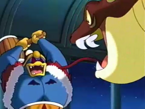 Heavy Anaconda confronting the possessed Dedede.