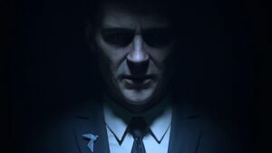 Edwards in HITMAN III's announcement trailer.