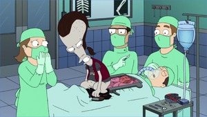 Ricky Spanish deficating into a surgery patient's organs.