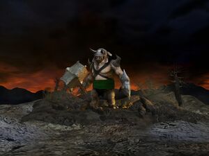 A Troll Hero from The Lord of the Rings: The Battle for Middle-earth II, create a hero feature.