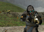 Antlions fighting Combine soldiers in Half-Life 2.