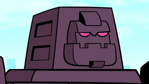 Cinderblock's angry face.