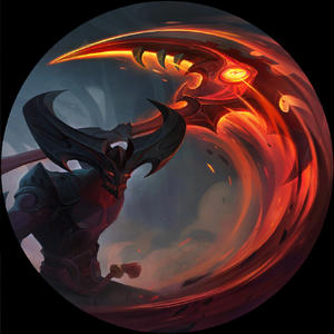 Rhaast using the scythe.