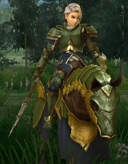 Fernand's Paladin battle model in Shadows of Valentia.