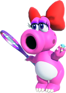 Birdo as she appears in Mario Tennis Aces.