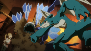 ExVeemon punch Eosmon