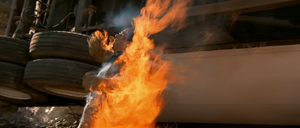 Sanchez being set on fire with a lighter by Bond moments before being killed in an explosion and getting his well-deserved comeuppance.