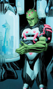 Brainiac and his collection of shrunken cities.