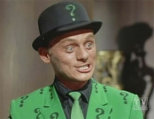 Frank Gorshin as The Riddler in the 1960's Batman TV series.