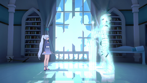 Weiss summons the rest of the Armored Knight's avatar, though scaled down a bit.