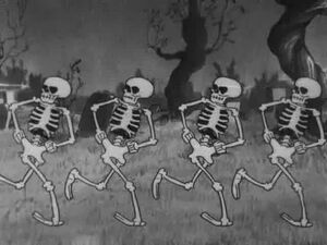 Skeletons in the 1929 Walt Disney animated short The Skeleton Dance.