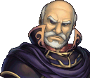 Lang's portrait in Fire Emblem: New Mystery of the Emblem.